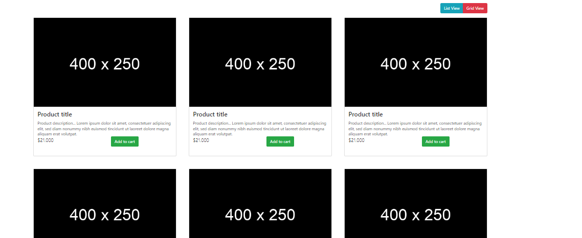 How to create  List/Grid View With Bootstrap, Switcher and jQuery